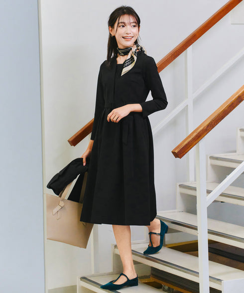 【ダブルクロス】 ナローVネックワンピース