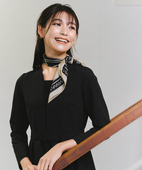 【ダブルクロス】 ナローVネックワンピース