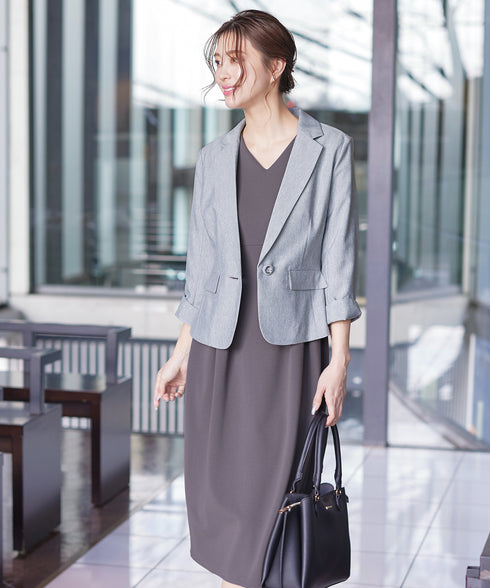 【アウトレット】ハイストレッチジョーゼットワンピース