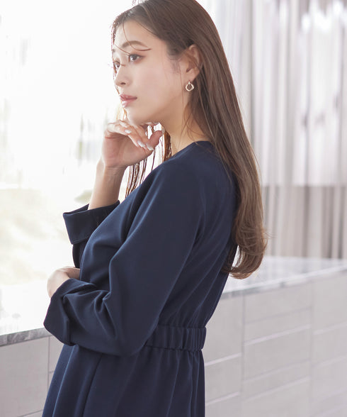 【アウトレット】ハイストレッチジョーゼットワンピース