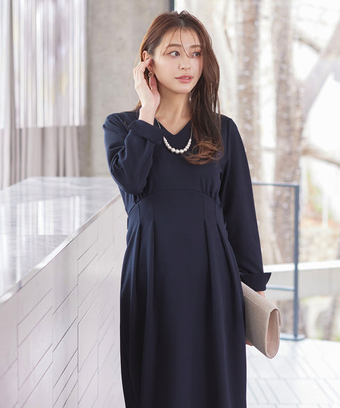 【アウトレット】ハイストレッチジョーゼットワンピース