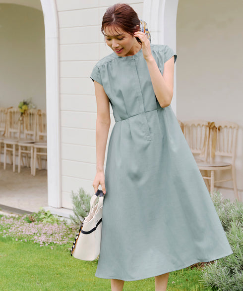 【アウトレット】リネンライクワンピース