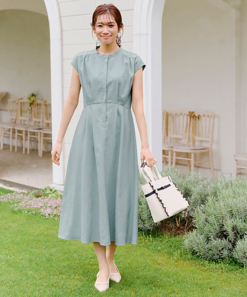 【アウトレット】リネンライクワンピース