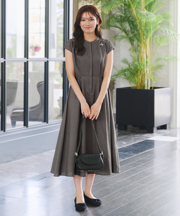 【アウトレット】リネンライクワンピース