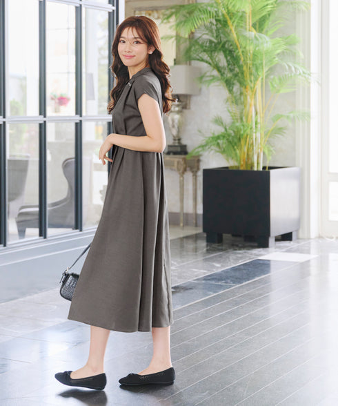 【アウトレット】リネンライクワンピース