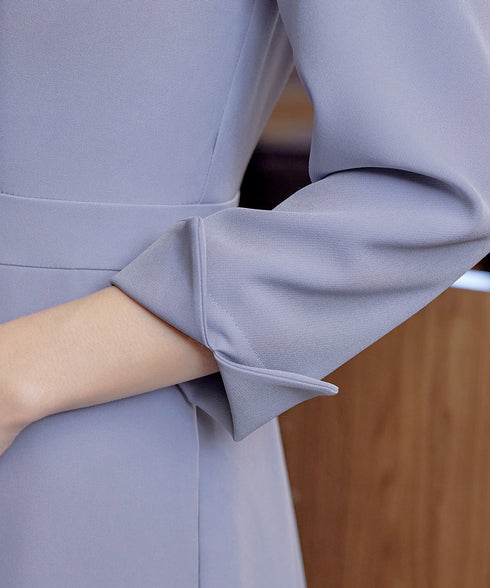 アシンメトリータックフレアワンピース