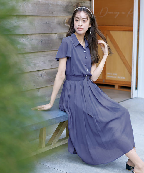 シアーシャツワンピース