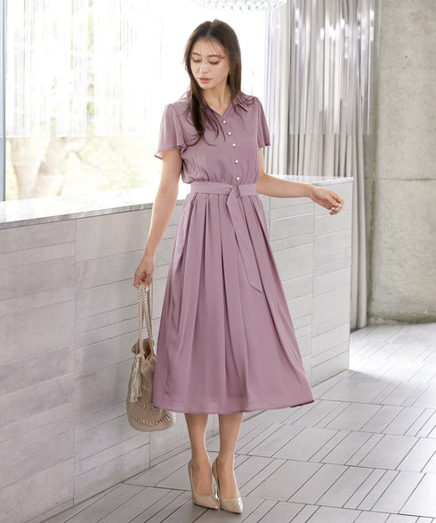 シアーシャツワンピース