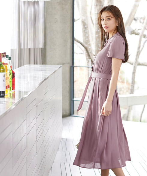 シアーシャツワンピース