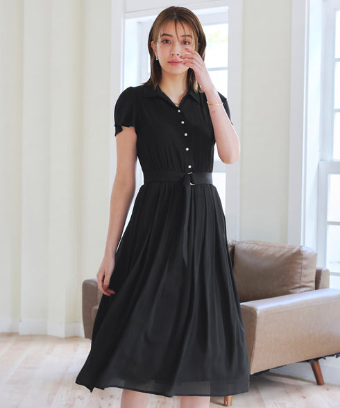 シアーシャツワンピース