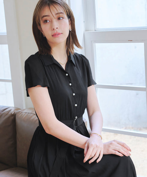 シアーシャツワンピース