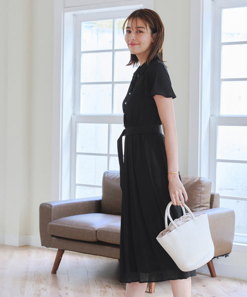 シアーシャツワンピース