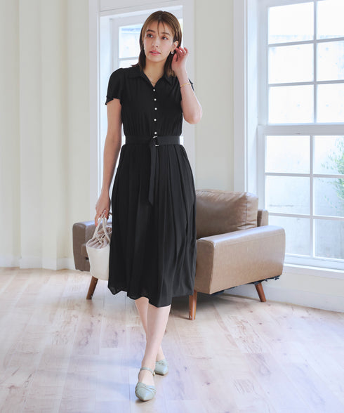 シアーシャツワンピース