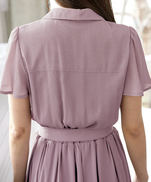 シアーシャツワンピース