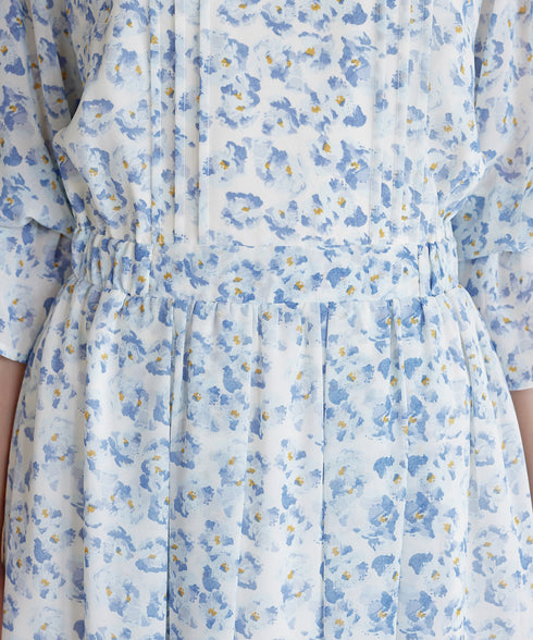 プリントボウタイ柄ワンピース