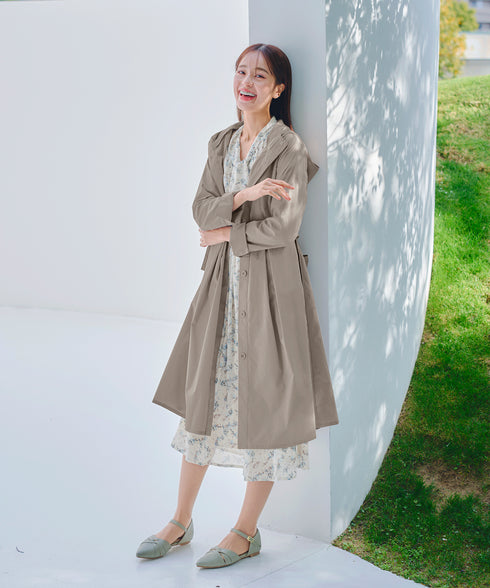 プリントボウタイ柄ワンピース