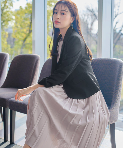 パールボタンプリーツワンピース