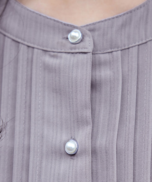 パールボタンプリーツワンピース