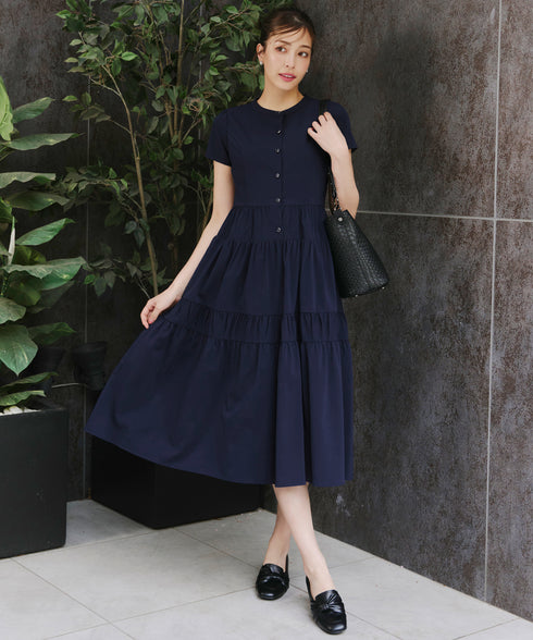 【アウトレット】ティアードシャツワンピース