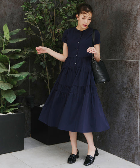 【アウトレット】ティアードシャツワンピース