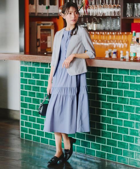 【アウトレット】ティアードシャツワンピース