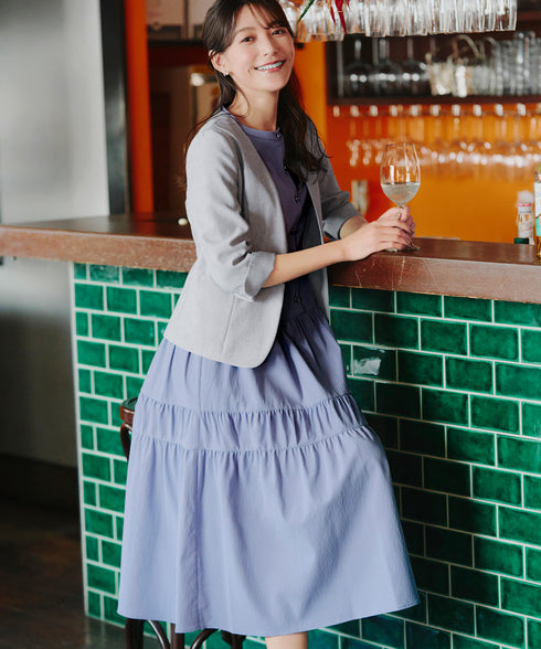 【アウトレット】ティアードシャツワンピース