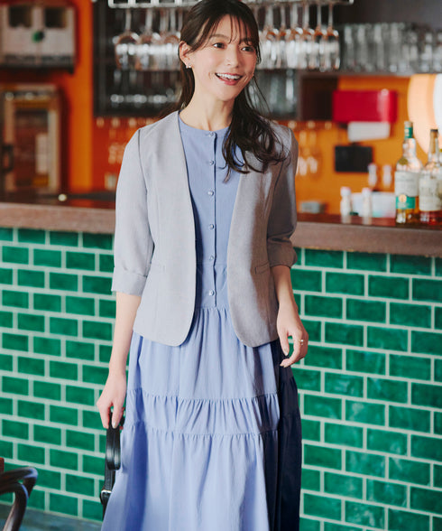 【アウトレット】ティアードシャツワンピース