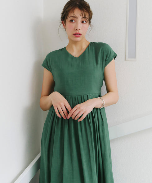 【アウトレット】はしごレースフレアワンピース