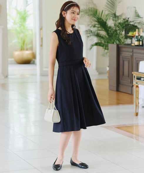 【アウトレット】配色スカラップレースワンピース