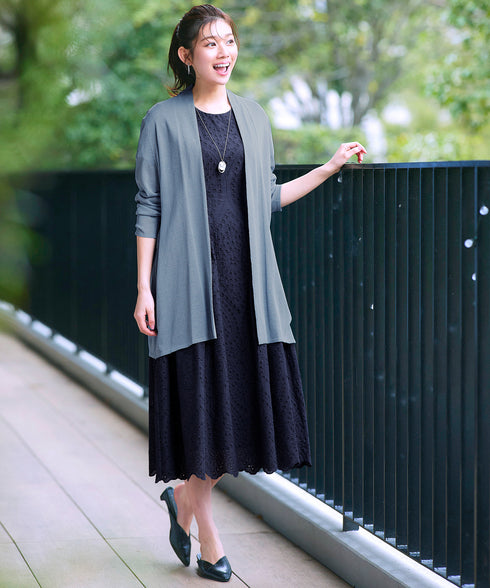 パンチングレーススカラップワンピース