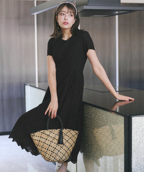 パンチングレーススカラップワンピース