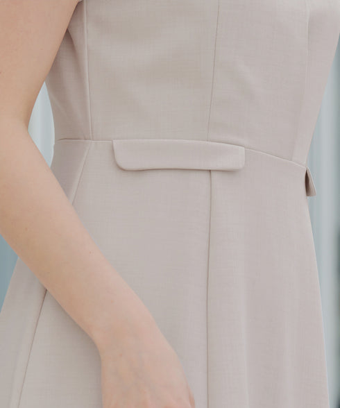 【小倉優子さん着用】フラップポケットミディアム丈フレアワンピース