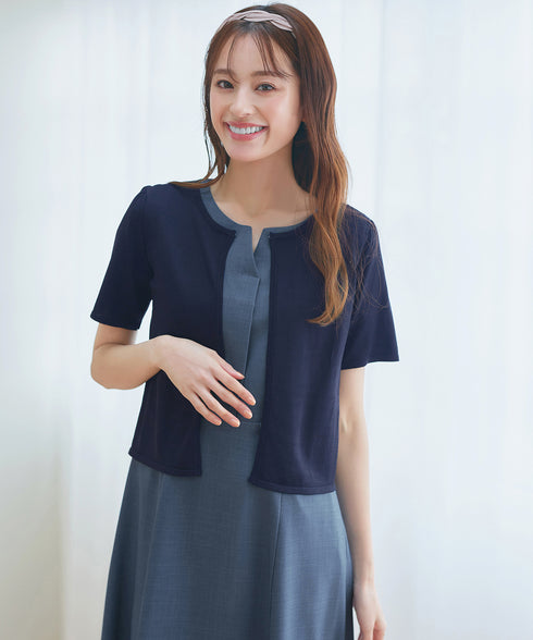 【小倉優子さん着用】フラップポケットミディアム丈フレアワンピース