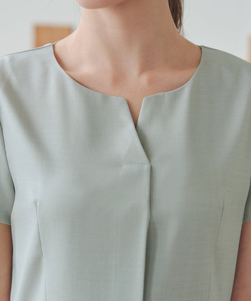 【小倉優子さん着用】フラップポケットミディアム丈フレアワンピース