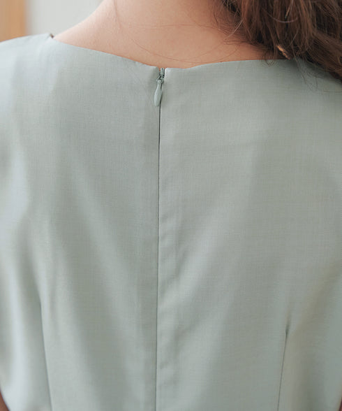 【小倉優子さん着用】フラップポケットミディアム丈フレアワンピース