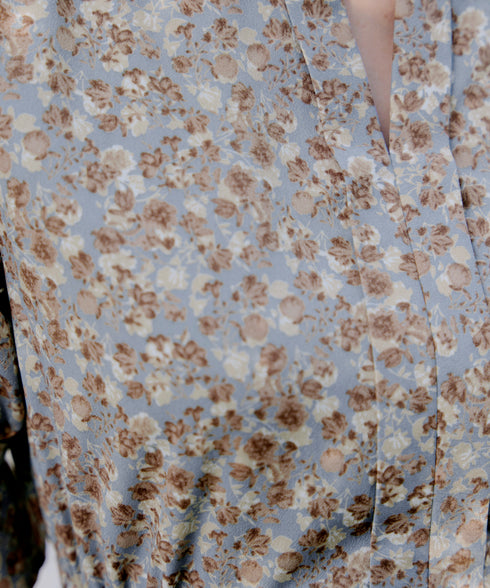 キャンディースリーブ花柄ワンピース