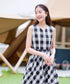 【アウトレット / 袖が選べる】大柄ギンガムチェックワンピース