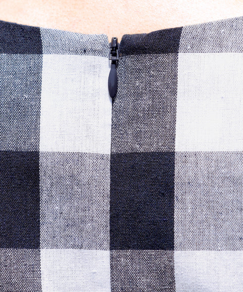 【アウトレット / 袖が選べる】大柄ギンガムチェックワンピース