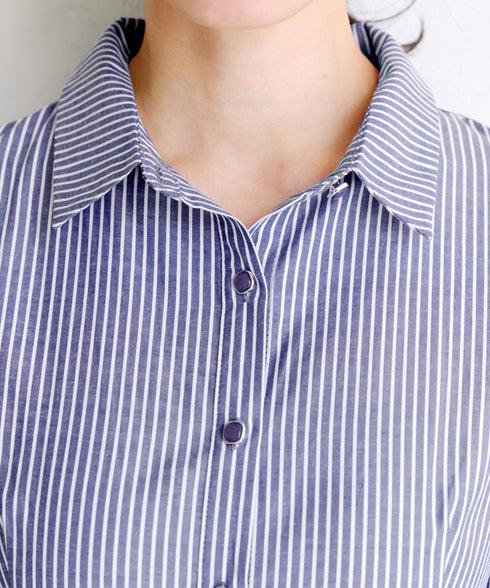 レースコンビシャツワンピース