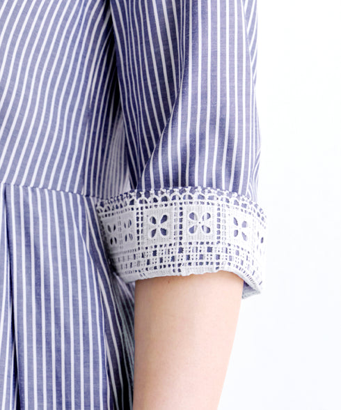 レースコンビシャツワンピース