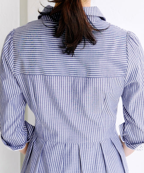 レースコンビシャツワンピース