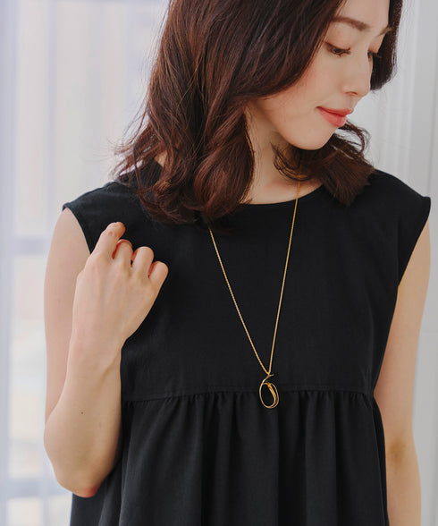 後ろリボンギャザーワンピース