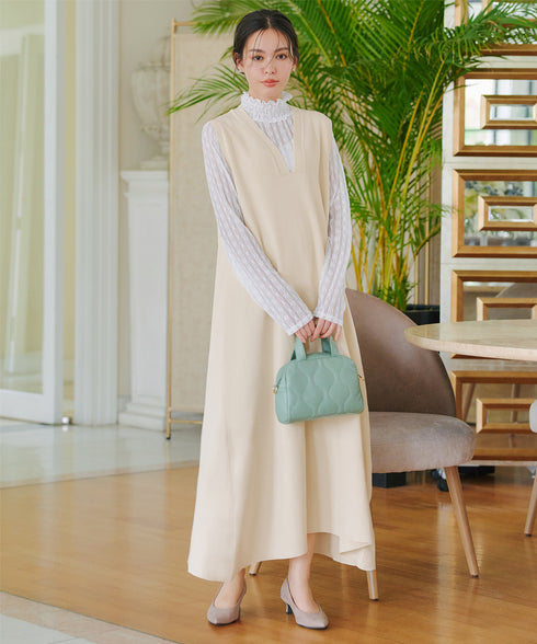 【安田美沙子さん着用 / 選べる4type】ハイネックカットソートップス