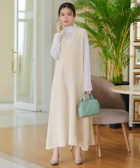 【安田美沙子さん着用 / 選べる4type】ハイネックカットソートップス