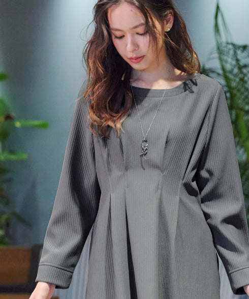 【クリアランスセール】リップルコンビワンピース