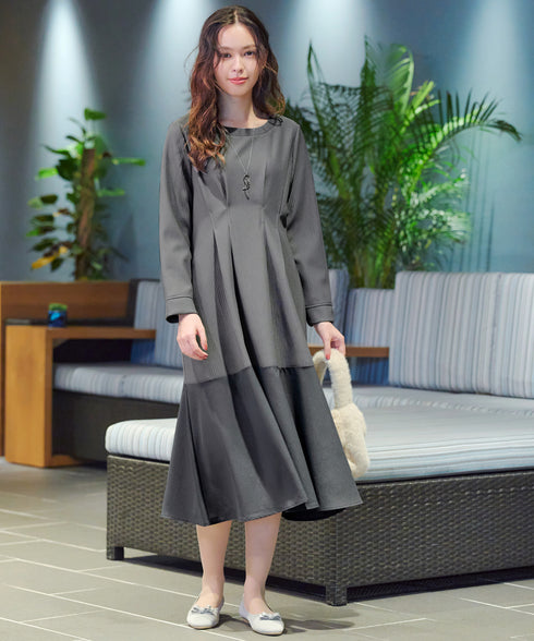 【クリアランスセール】リップルコンビワンピース