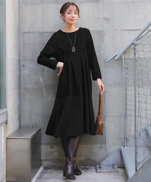 【クリアランスセール】リップルコンビワンピース