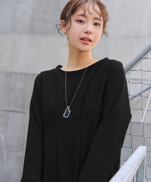 【クリアランスセール】リップルコンビワンピース