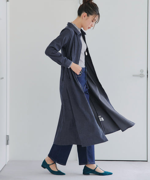 コーデュロイサイドリボンワンピース