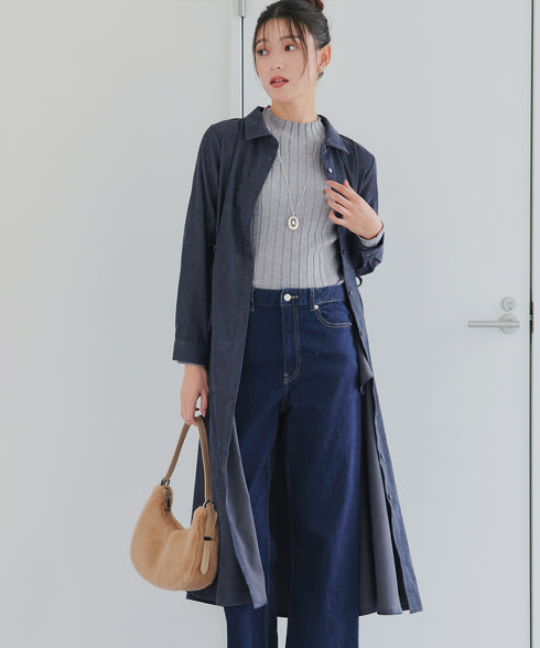 コーデュロイサイドリボンワンピース